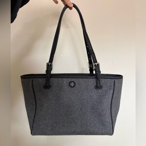 Tory Burch Gray Wool Tote